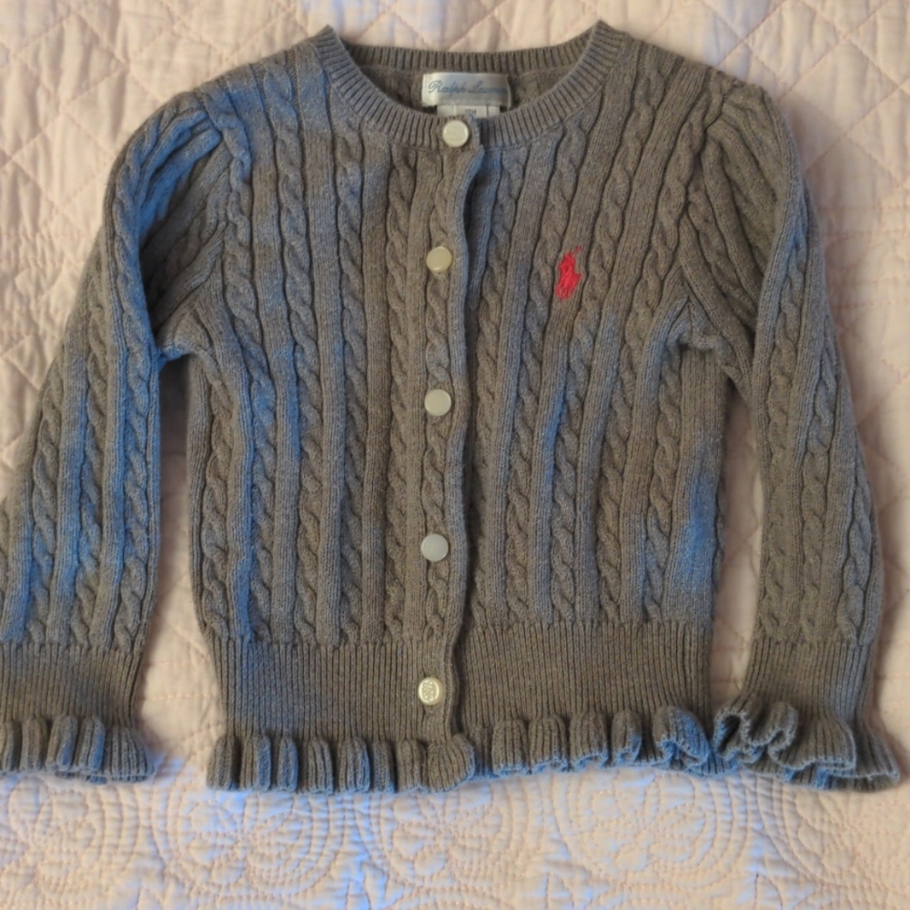 18 month old girls Ralph Lauren cable aweater